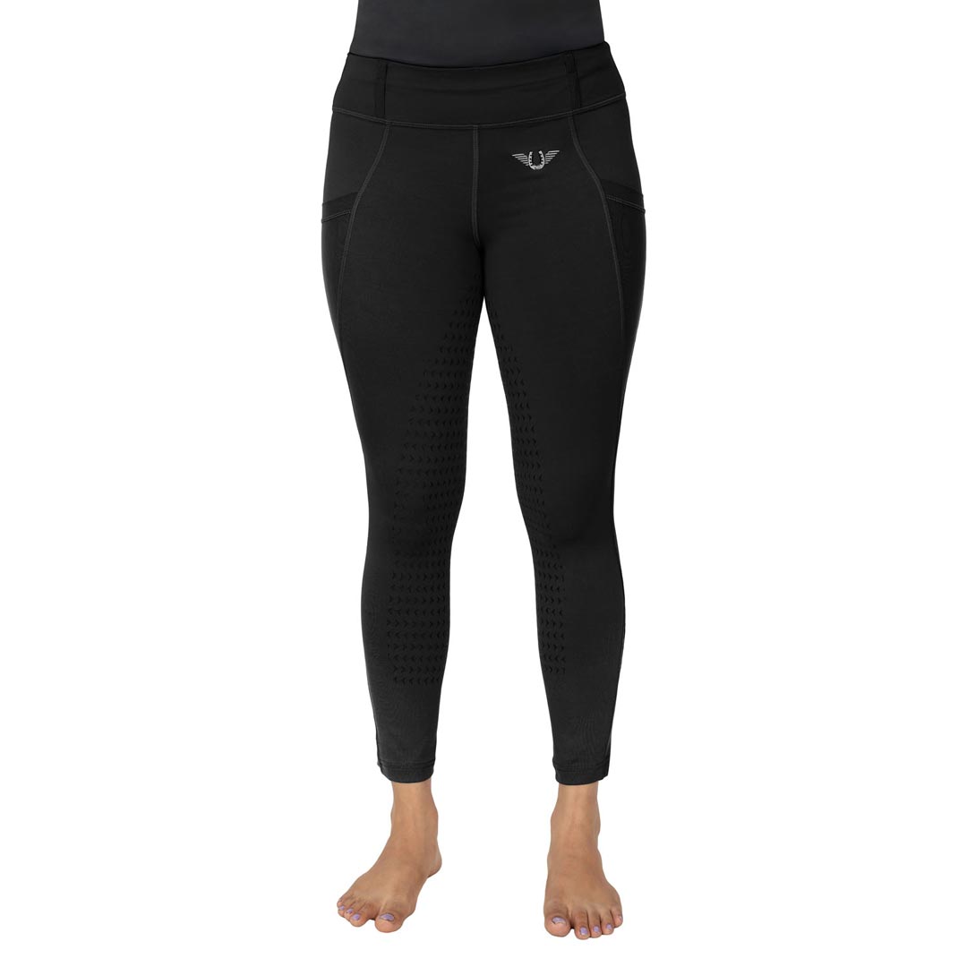 TuffRider Children's Minerva EquiCool Full Seat Tights With Phone Pocket and Loops