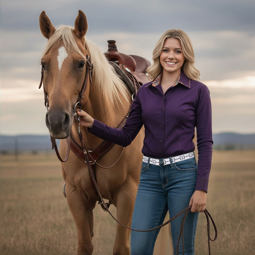 TuffRider Girls ADEY Double Collar Shirt