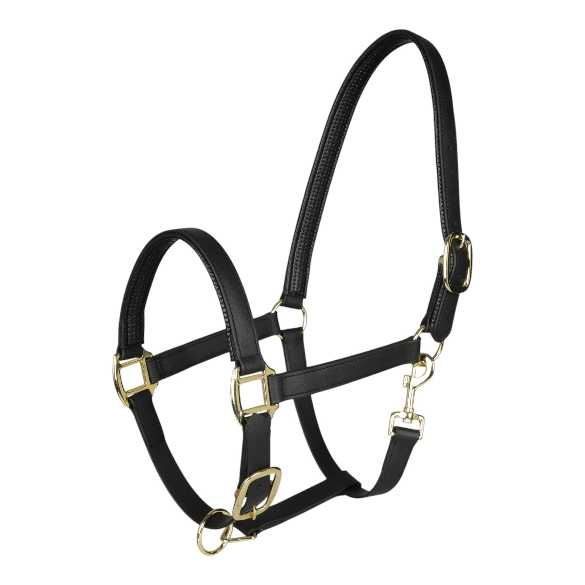 TuffRider EasyCare EquiLeather Heavy Duty Break Away Halter with Brass Plated Fittings