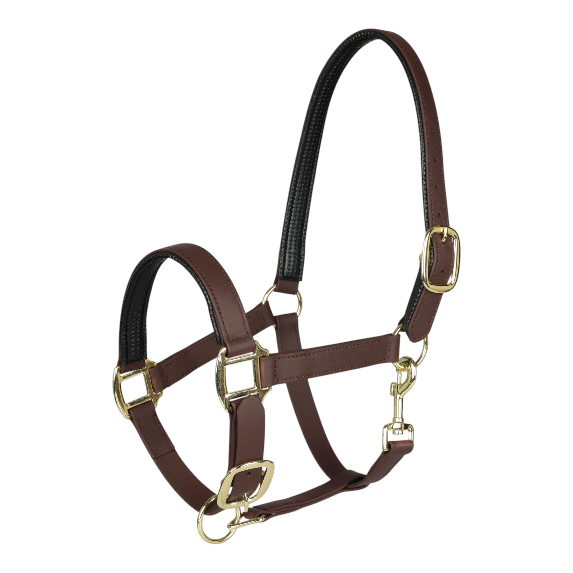 TuffRider EasyCare EquiLeather Heavy Duty Break Away Halter with Brass Plated Fittings