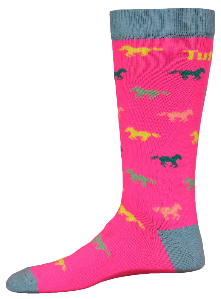 TuffRider Neon Pony Kids Socks