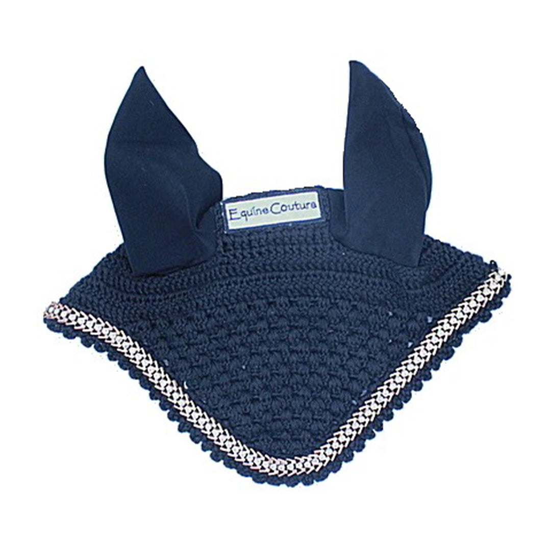 Equine Couture Fly Bonnet with Gold Chain