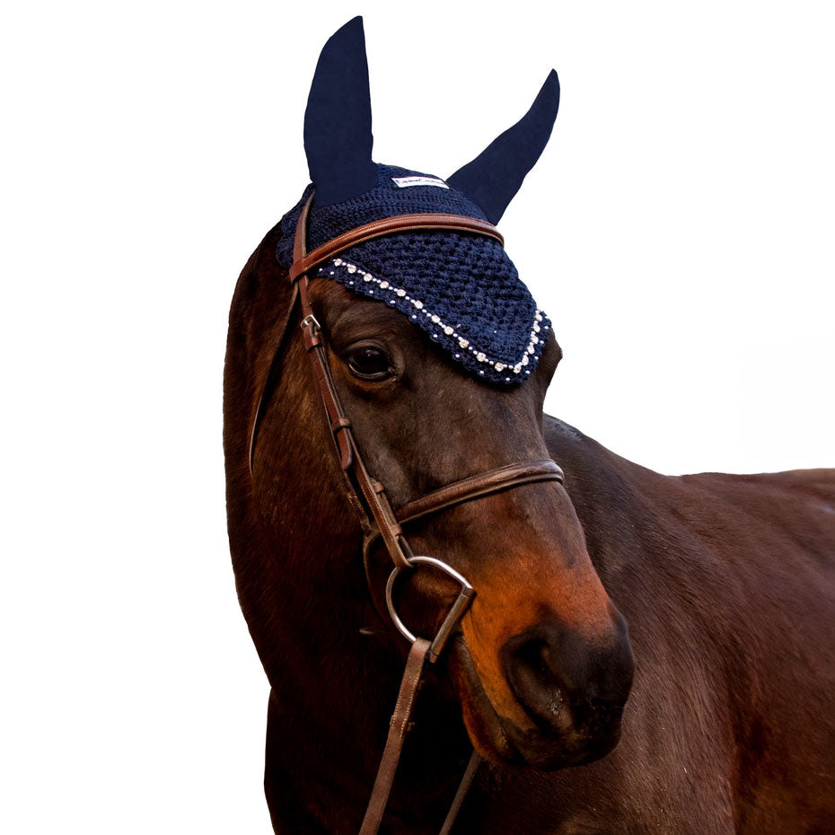 Equine Couture Fly Bonnet with Crystals
