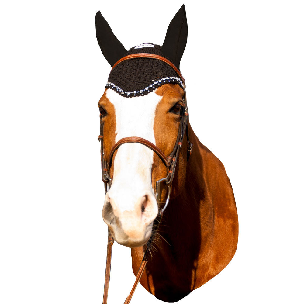 Equine Couture Fly Bonnet with Crystals