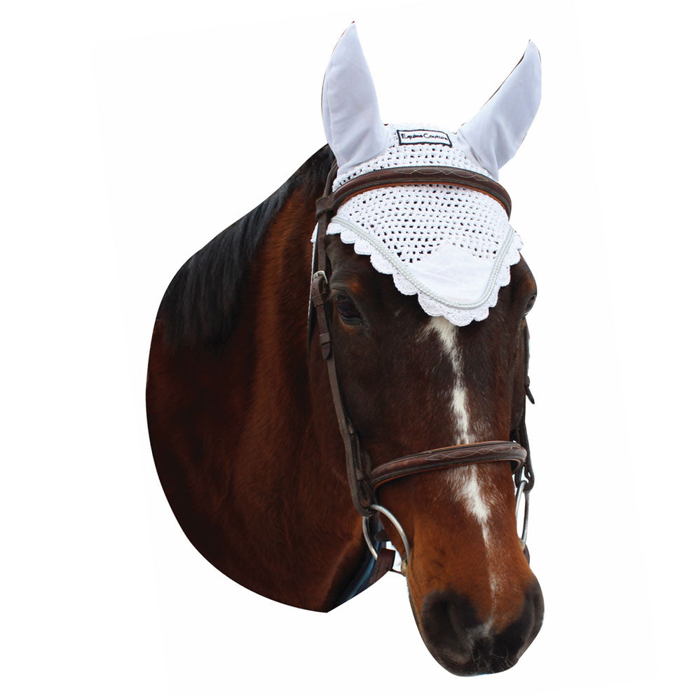 Equine Couture Fly Bonnet with Silver Rope