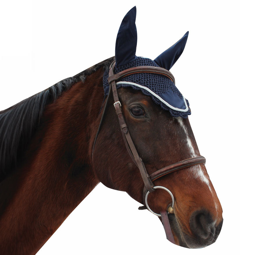 Equine Couture Fly Bonnet with Silver Rope