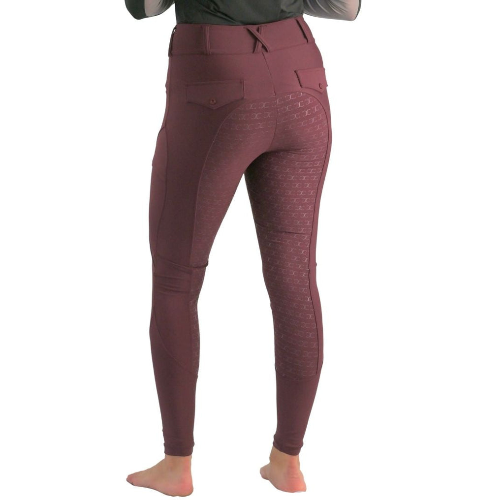 Burgundy Just Right Summer Breeches + Free Bit Belt