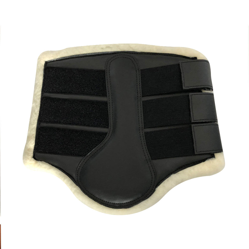 TuffRider Wool Fleecing Dressage Brush Boots- 2 Piece/ Pair, Black, Full