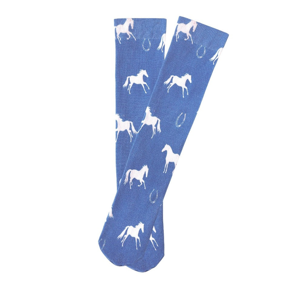 AWST Int'l Children's Lila Horses and Horseshoes Socks