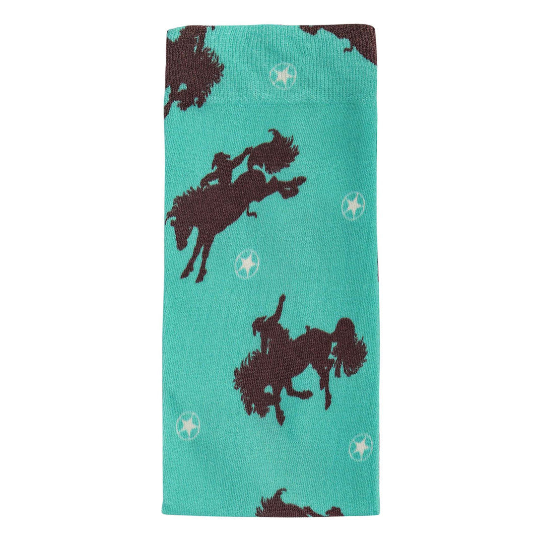 AWST Int'l Lila Bucking Horses Socks