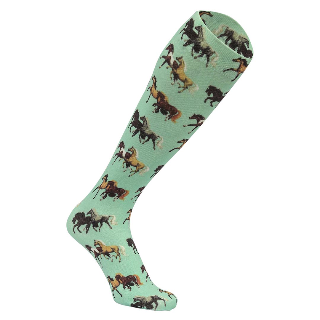 AWST Int'l Lila Horse Pairs Socks- 3 pack