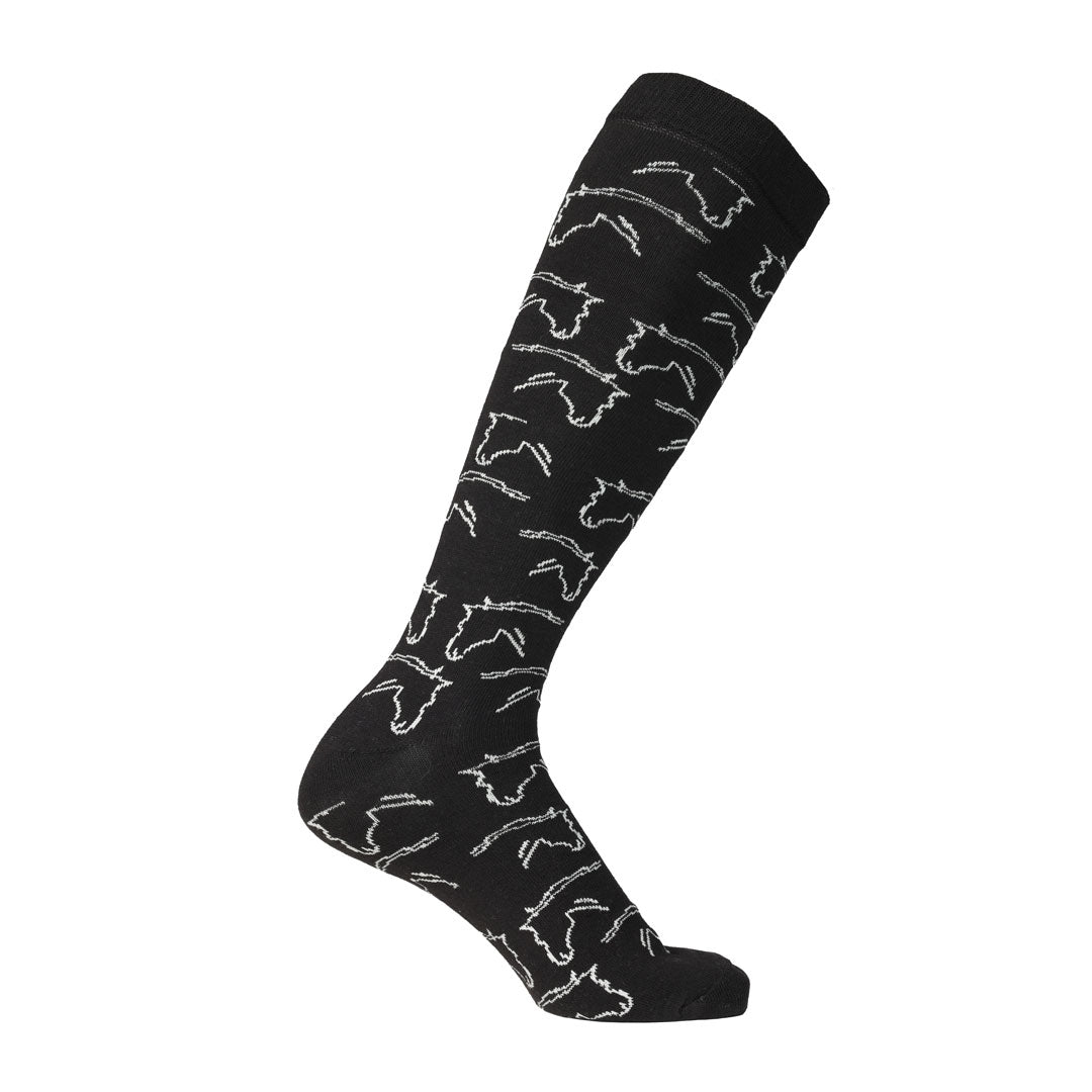 AWST Int'l Ladies Horse Heads Knee Socks - 6 pack