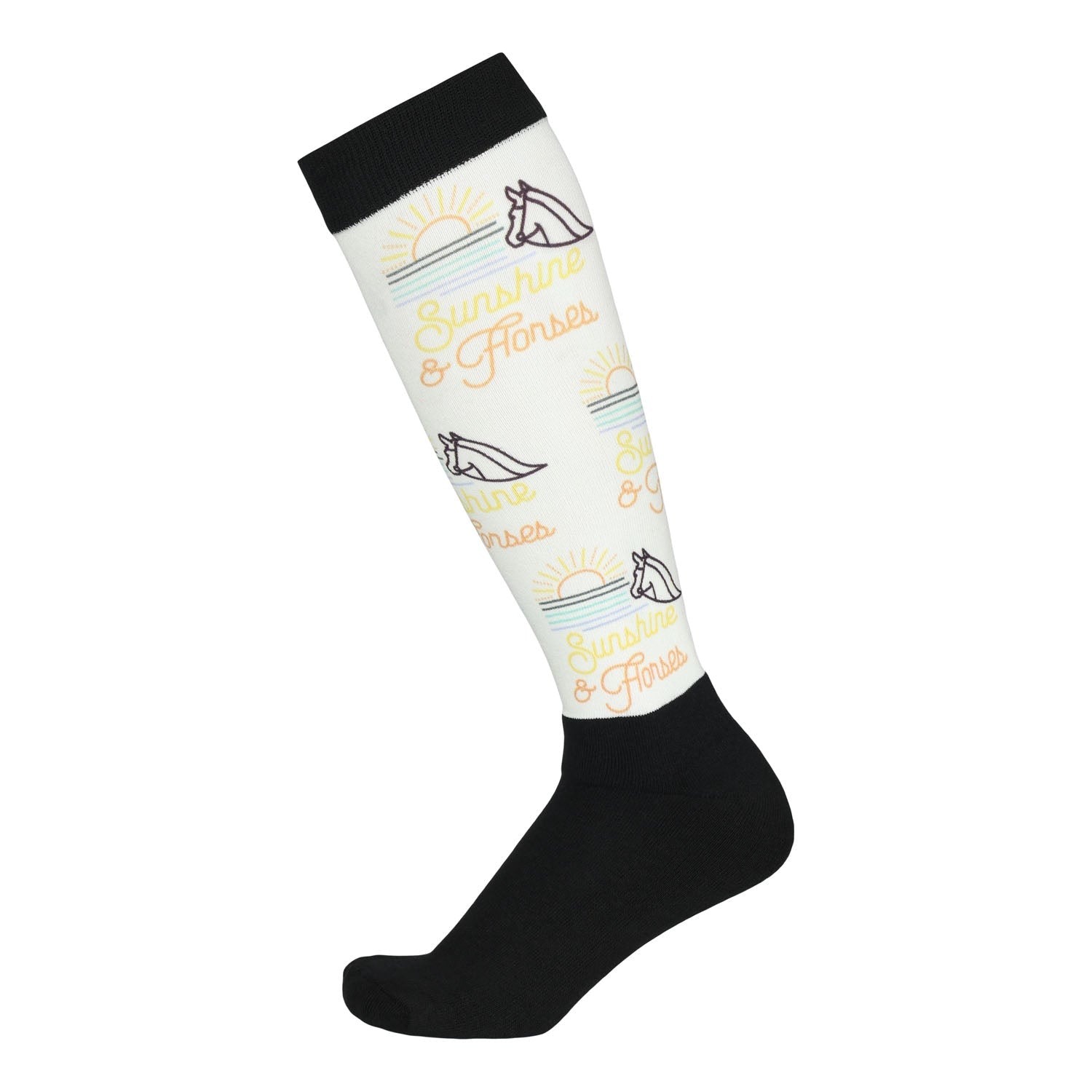 Dapplebay  Slick Boot Socks-Sunshine & Horses