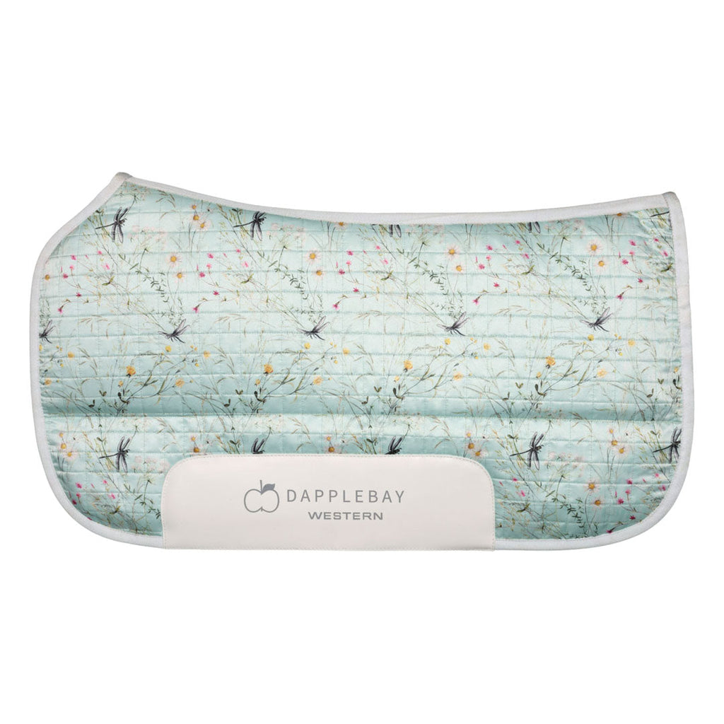Dapplebay Dragonfly Meadow Western Saddle Pad-Green
