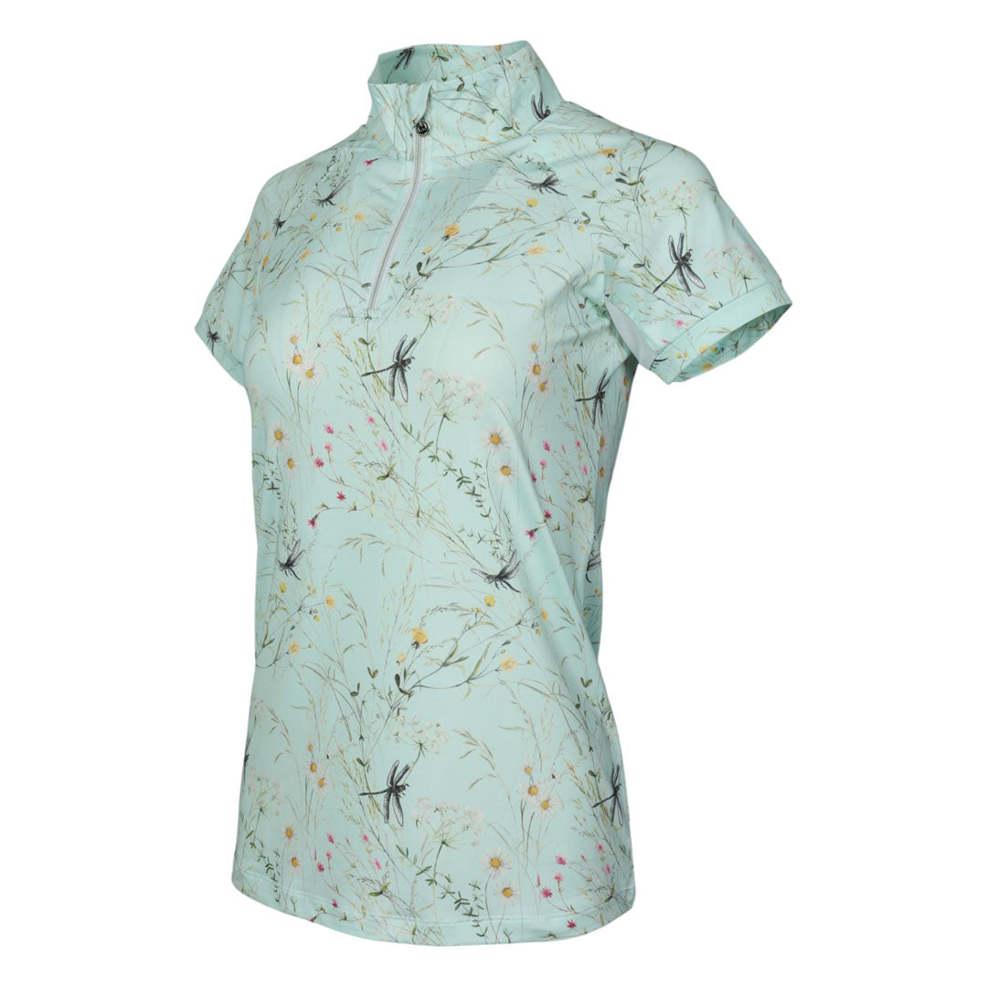 Dapplebay Dragonfly Meadow 1/4 Zip Riding Top - Short Sleeve