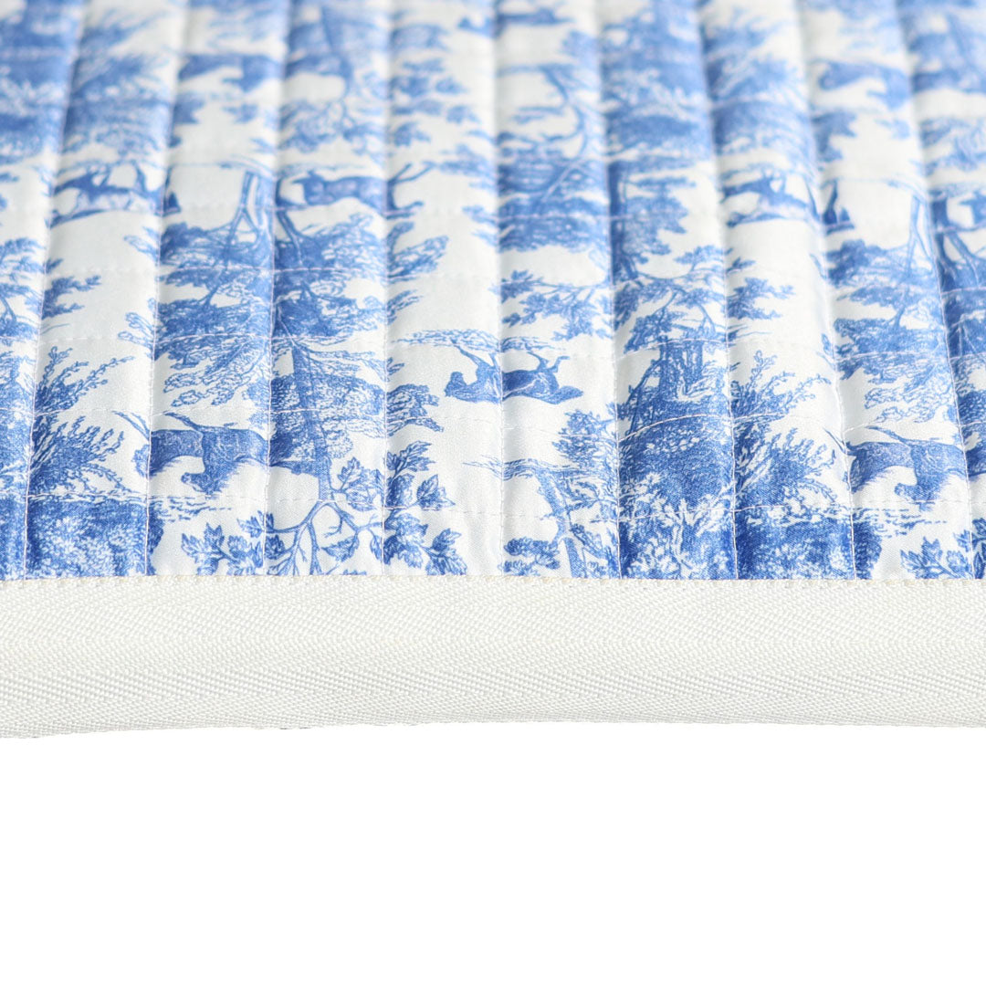 Dapplebay Equestrian Toile Western Saddle Pad-Blue/White