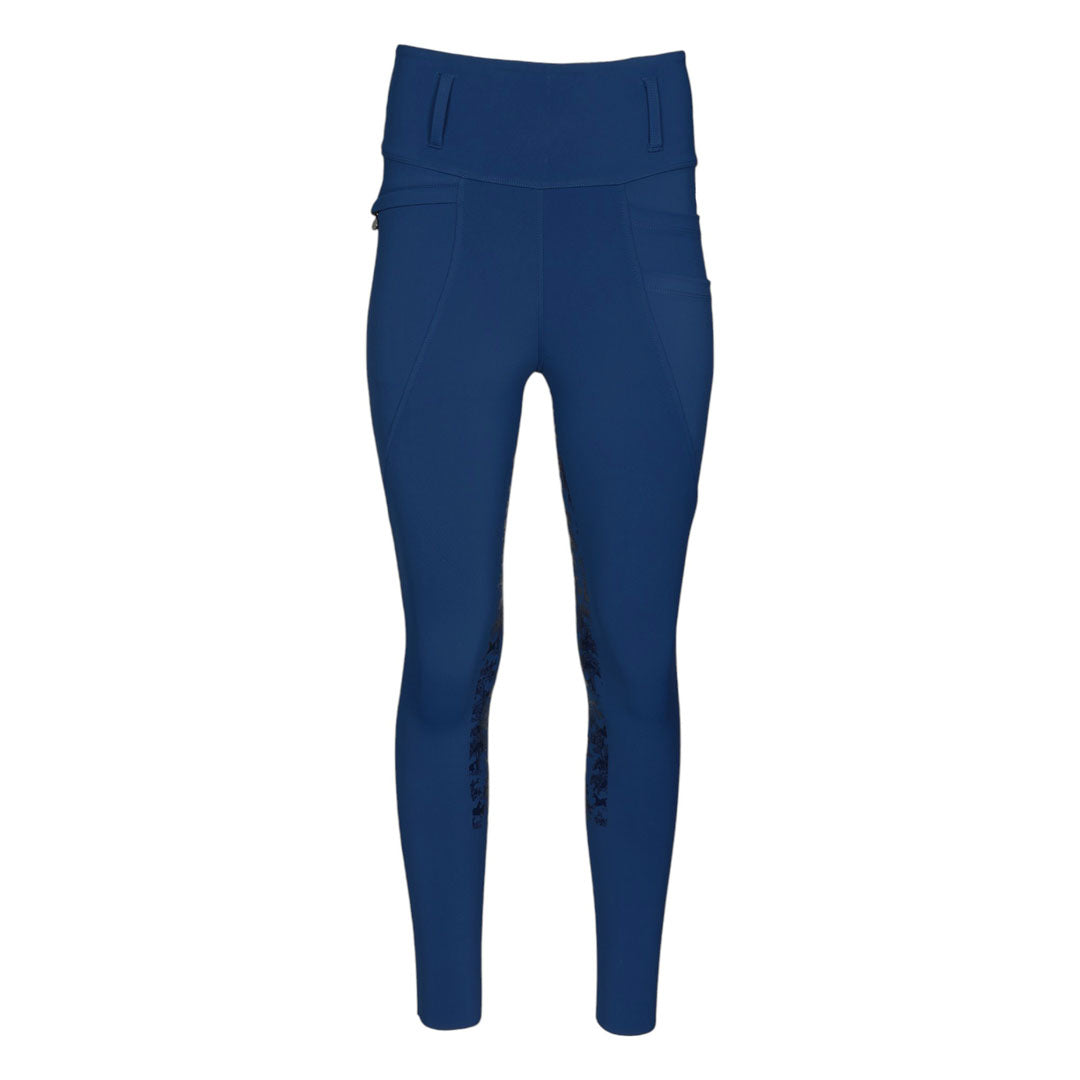 Dapplebay Kids Equestrian Toile Essential Tights-Bright Navy