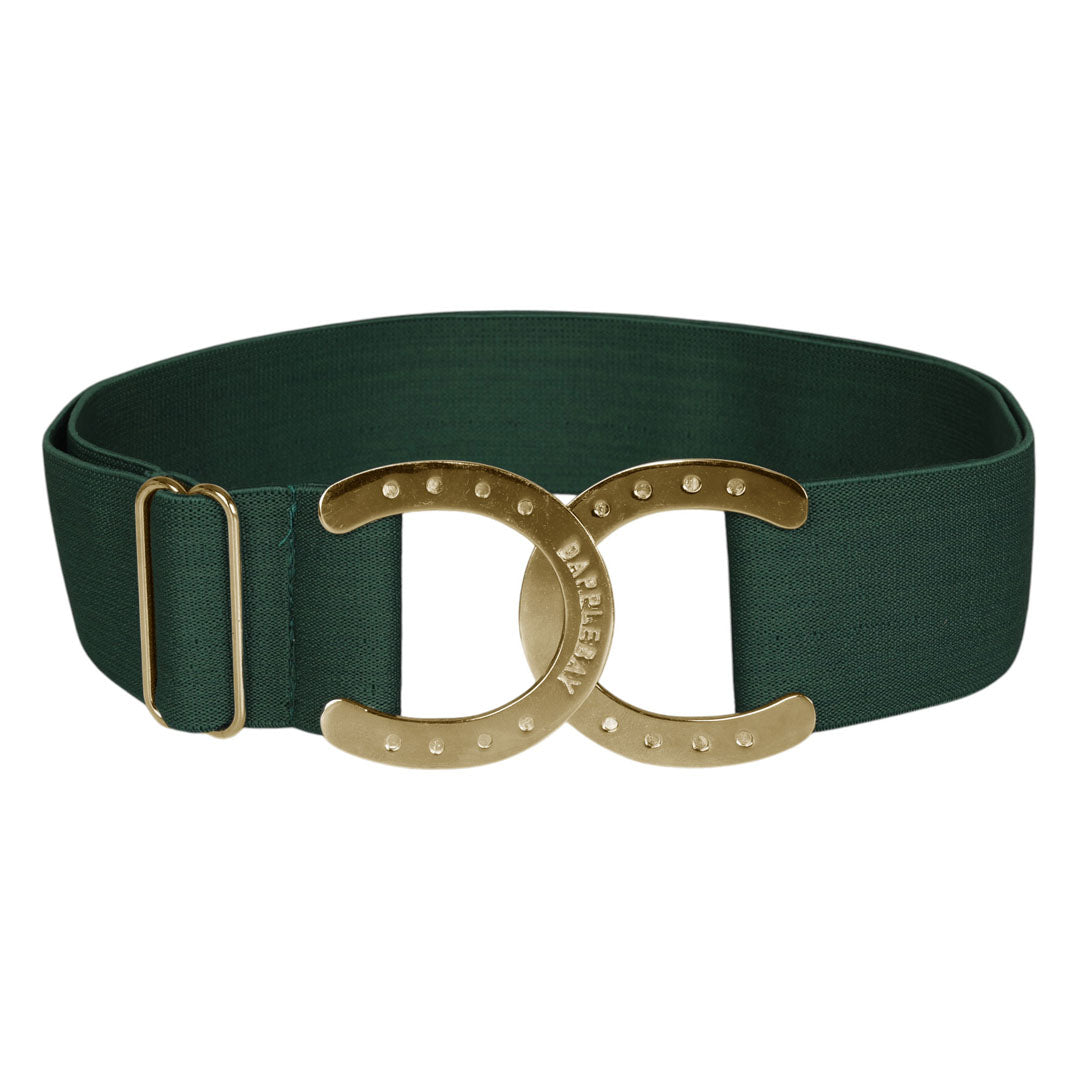 Dapplebay Horse Shoe Elastic Belt-Evergreen