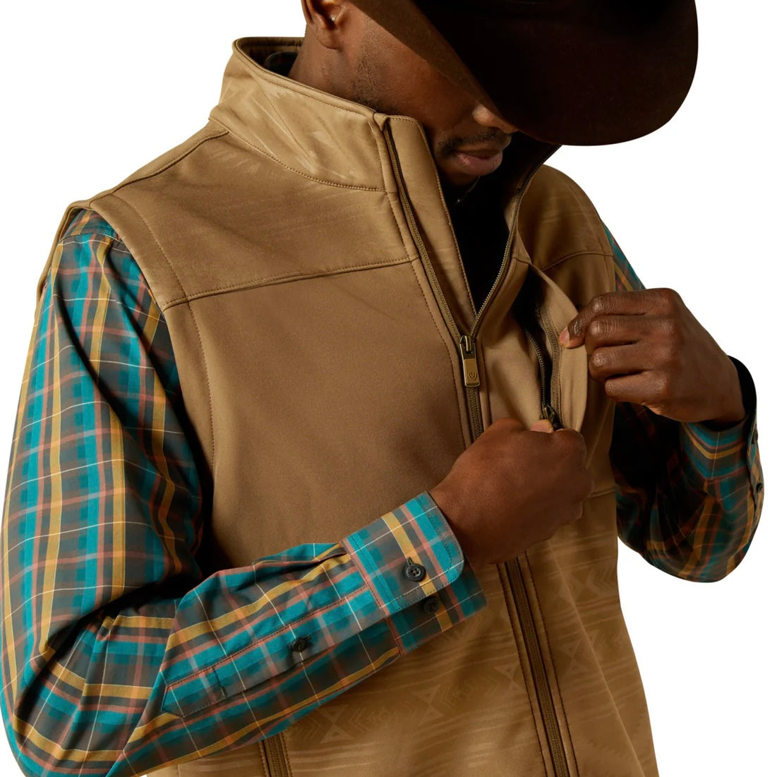 Khaki Southwest Vest | Ariat Mens