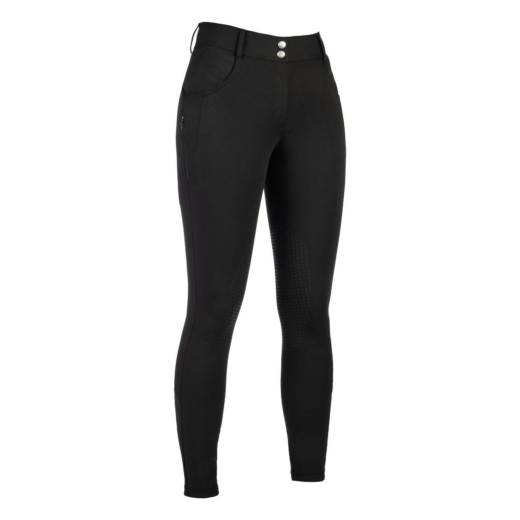 HKM Ari Mid Rise- Sil. Knee Patch Ladies Riding Breeches
