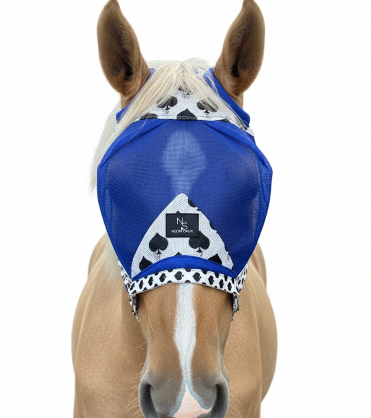 Smokin Spades Fly Mask - Royal Blue Mesh