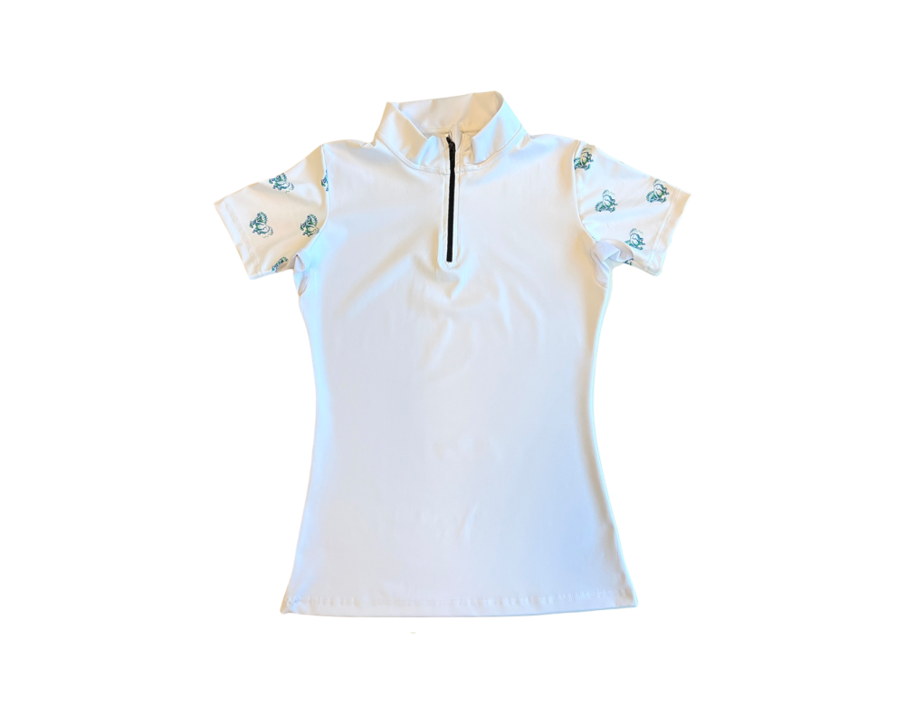 American Equus Blue Girls Short Sleeve Sun Shirt