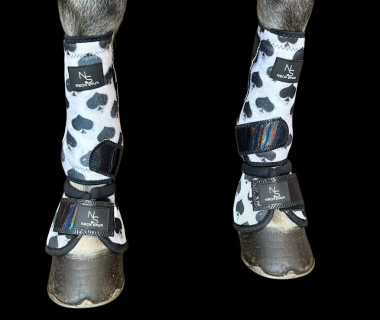 Smokin Spades Premium Protection No-Turn Bell Horse Boots – 2 Pack