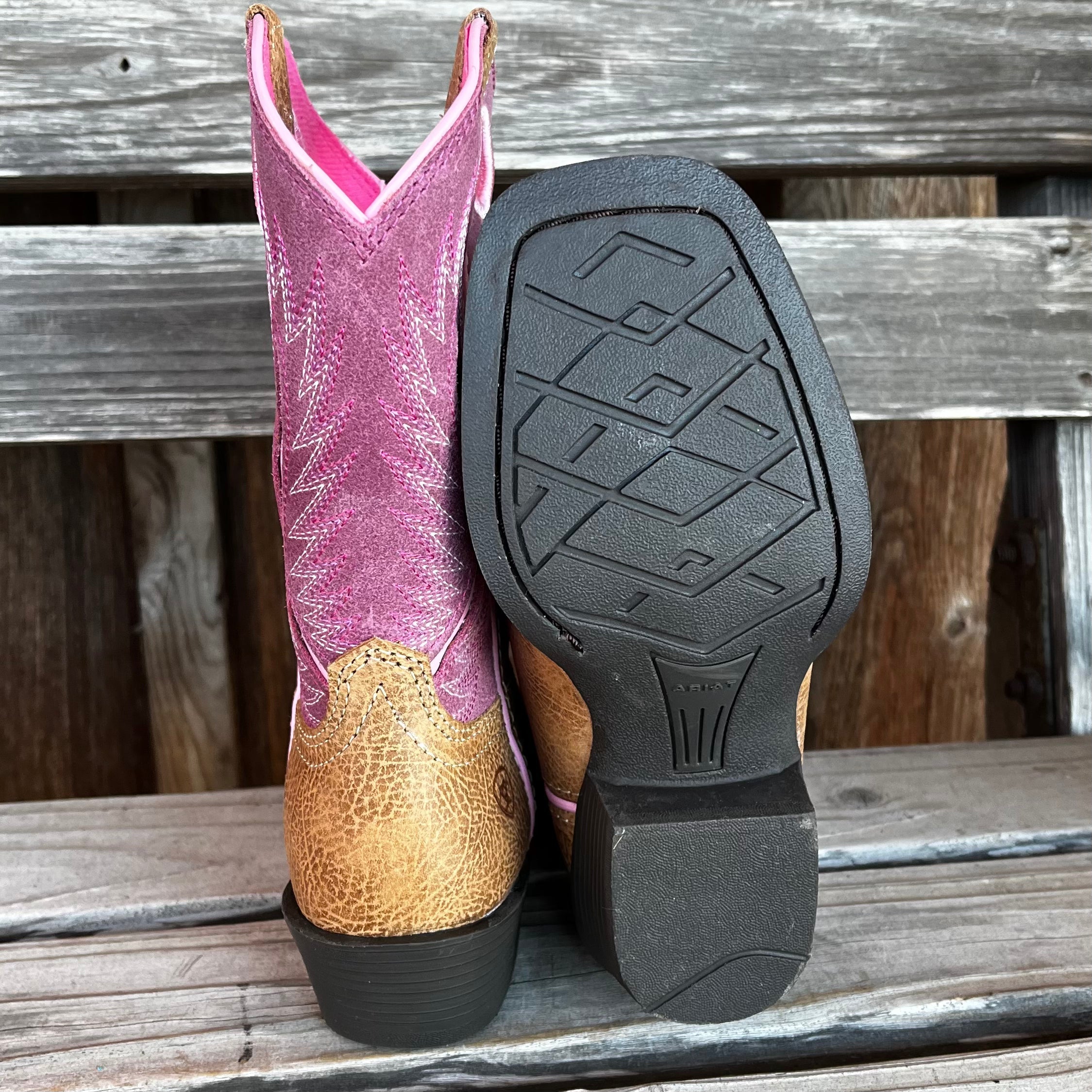 Pink Futurity Western Boot | Ariat Girls