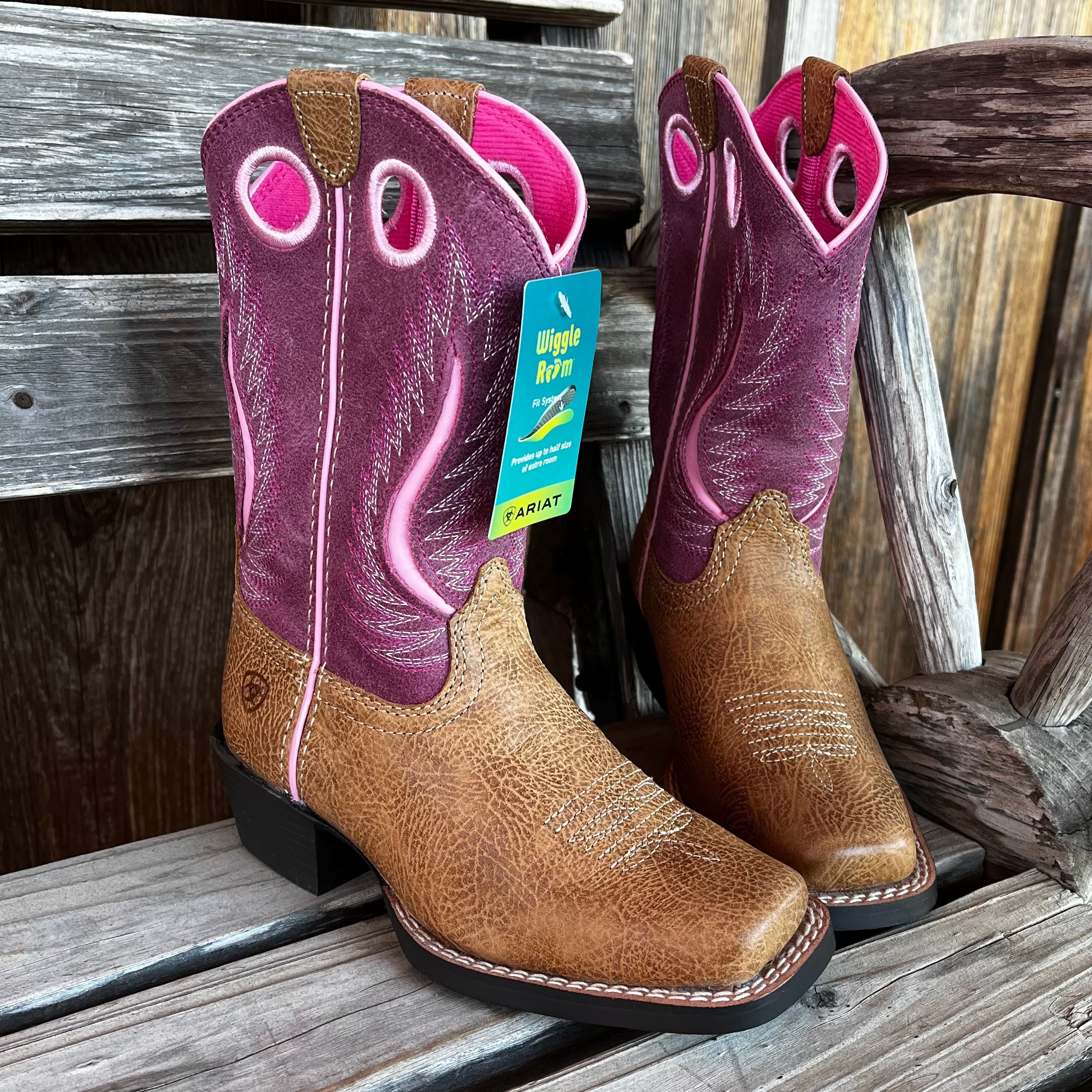 Pink Futurity Western Boot | Ariat Girls