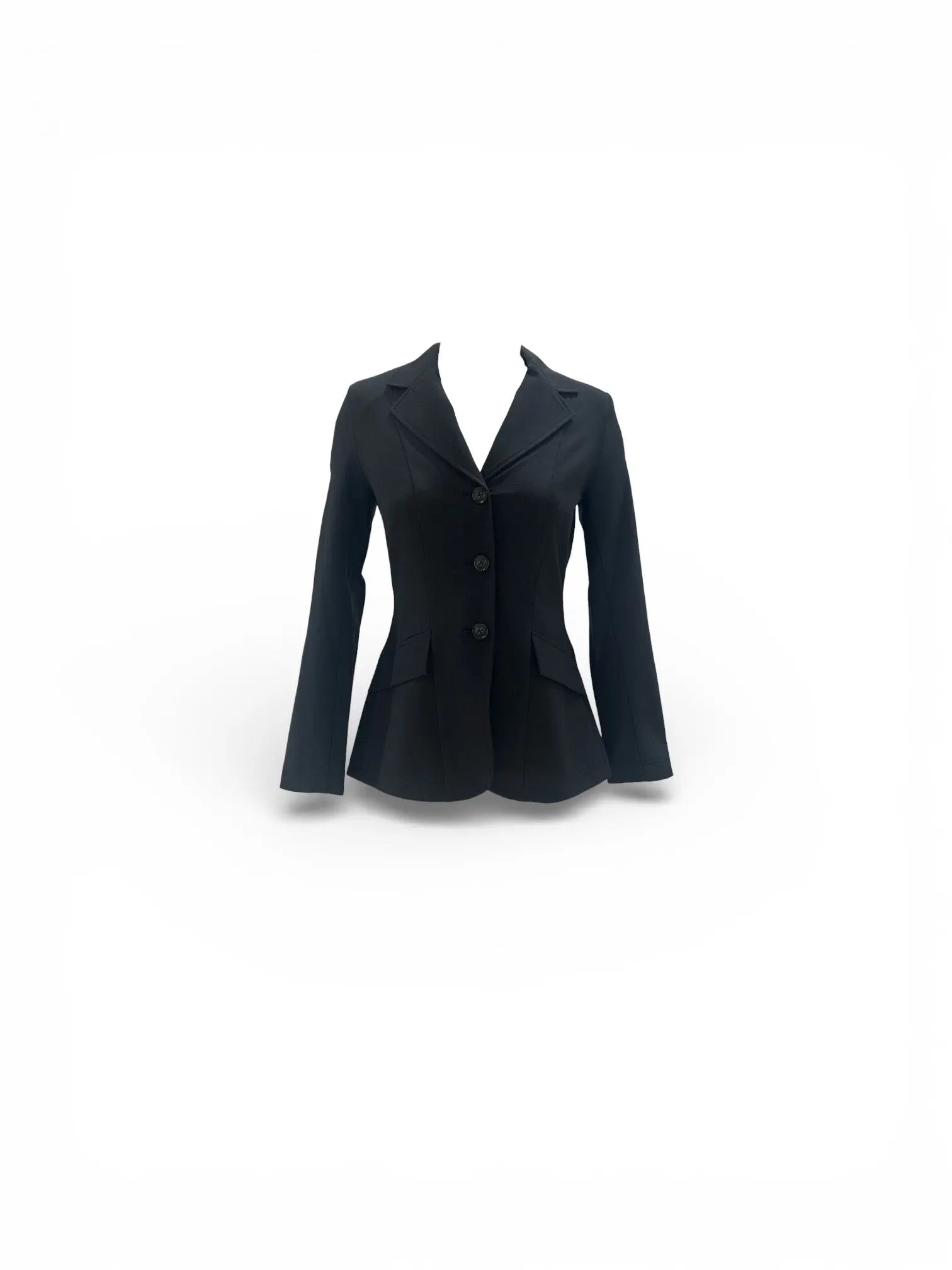 Grand Prix Ladies EQJ 3 Button Show Coat, NY Tech Fabric, Black