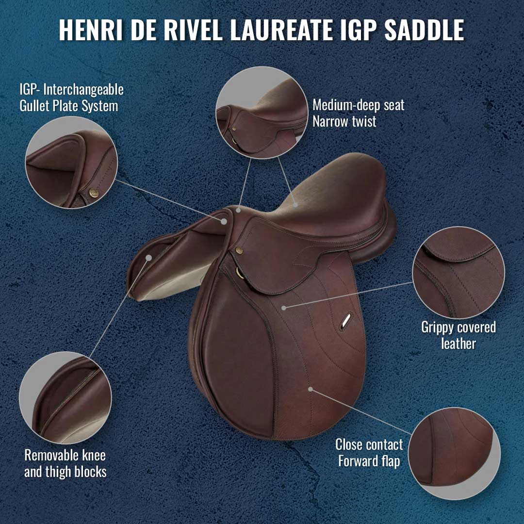 Henri De Rivel Laureate Leather IGP Saddle