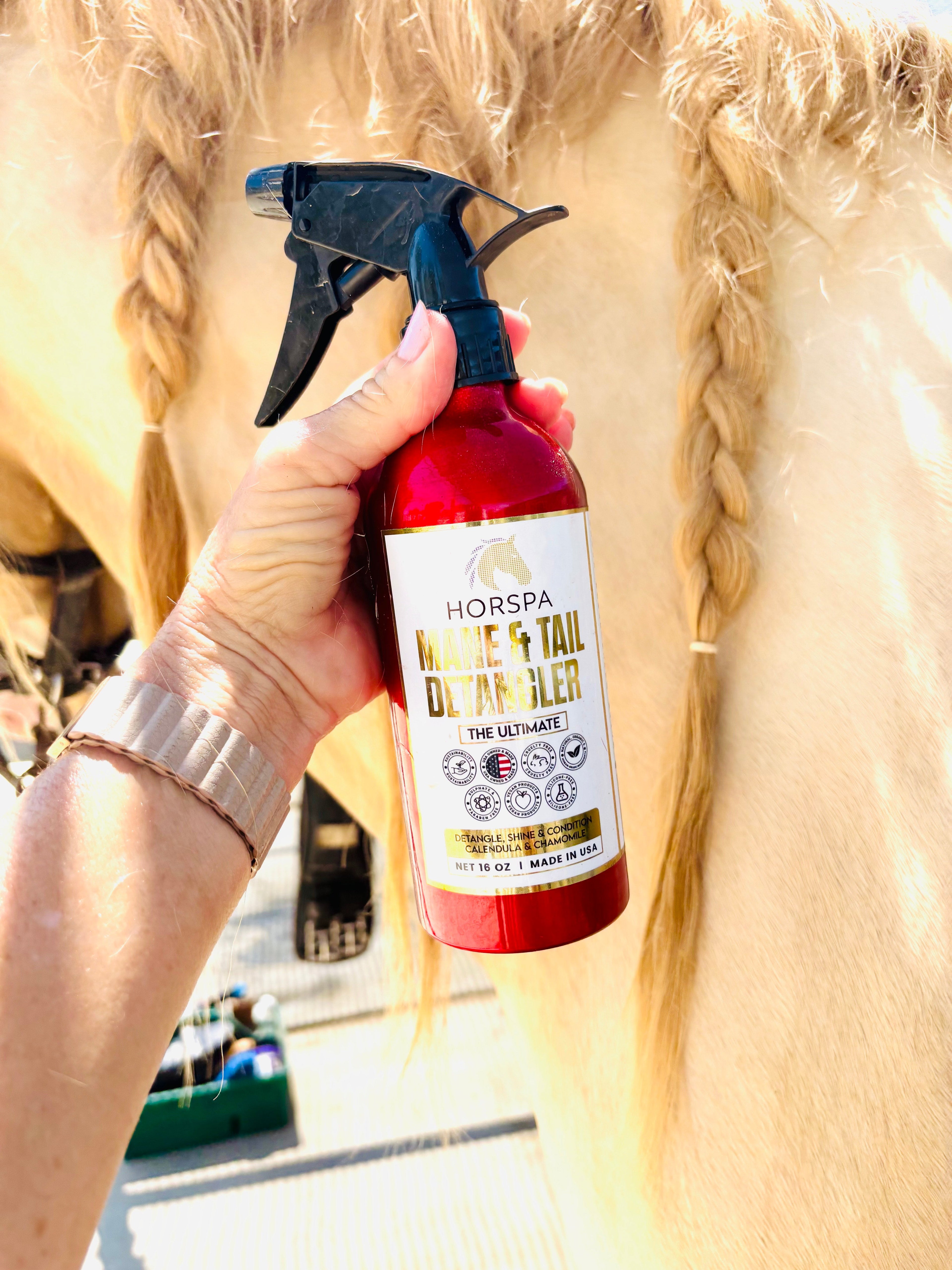 Mane & Tail Detangling Spray - The Ultimate Calendula & Chamomile 16oz Aluminum Bottle