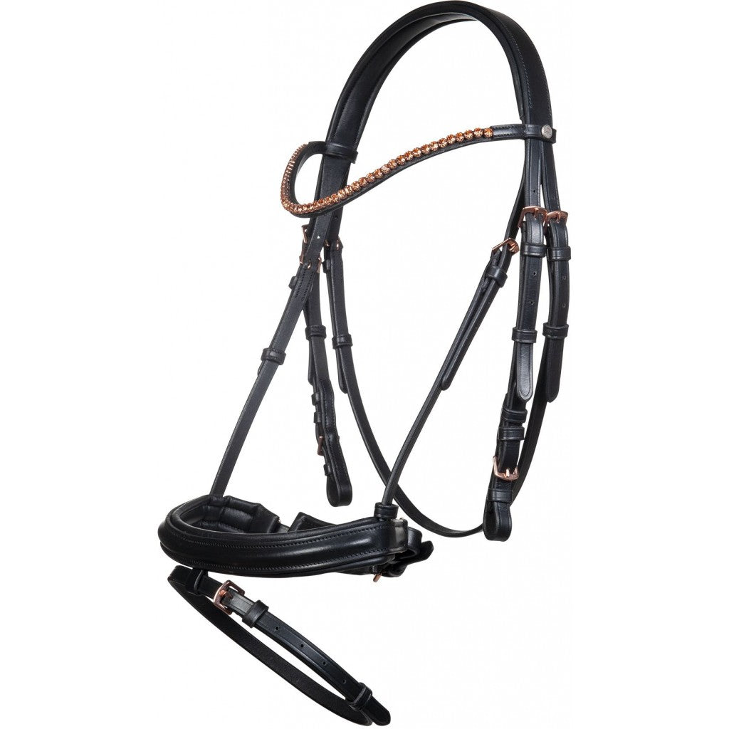HKM Rosegold Glamour Bridle Cob
