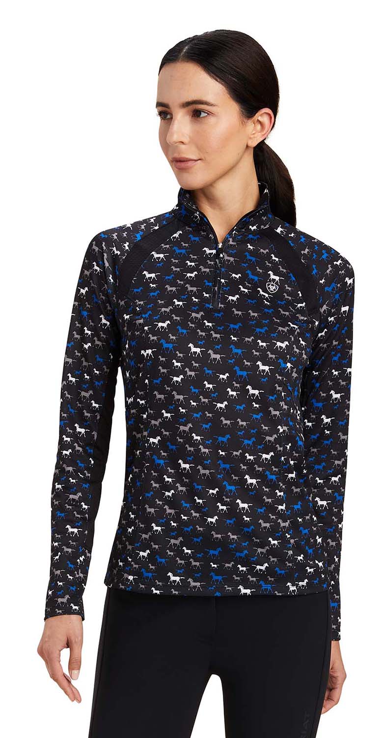 Ariat Womens Sunstopper 2.0 1/4 Zip Long Sleeve Baselayer