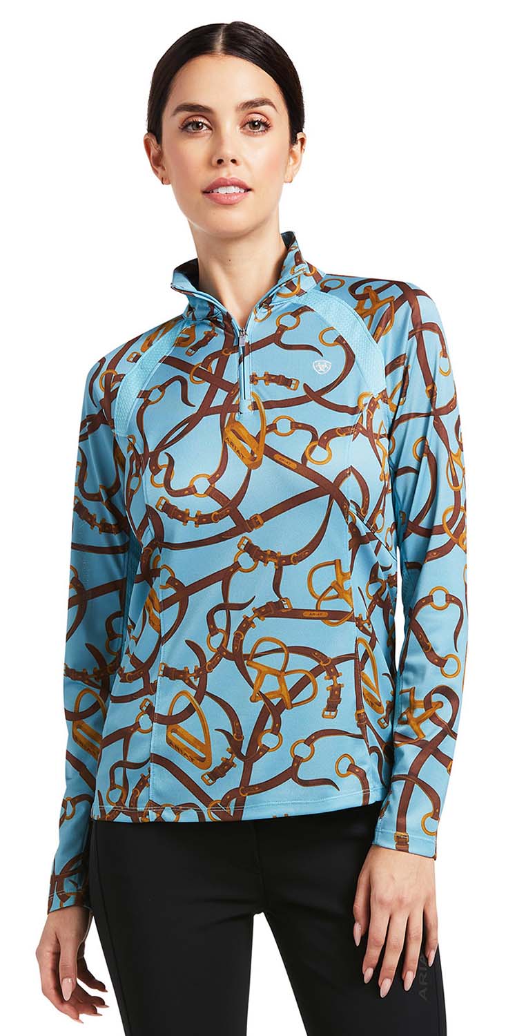 Ariat Womens Sunstopper 2.0 1/4 Zip Long Sleeve Baselayer