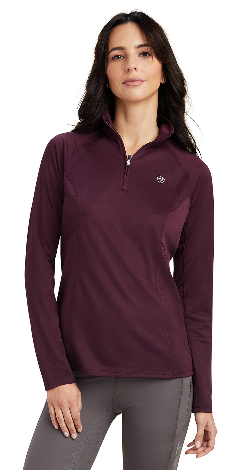 Ariat Womens Sunstopper 2.0 1/4 Zip Long Sleeve Baselayer