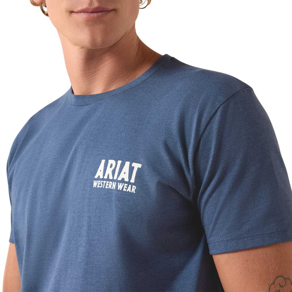Ariat Mens Outline Shop Short Sleeve Shirt, Western Wear Tee