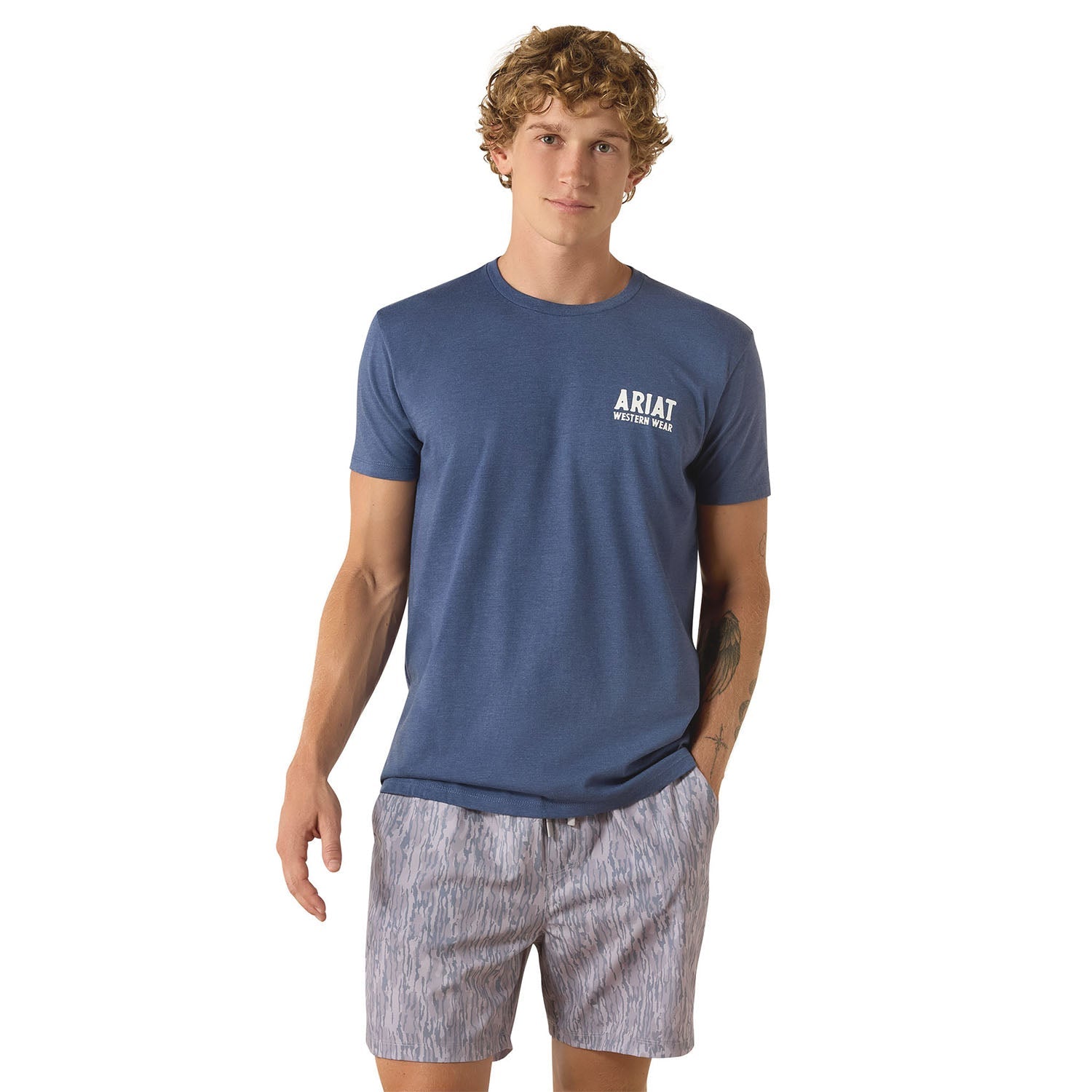 Ariat Mens Outline Shop Short Sleeve Shirt, Western Wear Tee