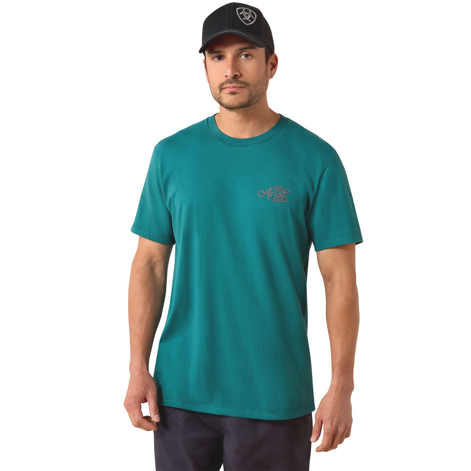 Ariat Mens Short Sleeve Shirt, Cattle Skull Freedom Western Graphic Tee