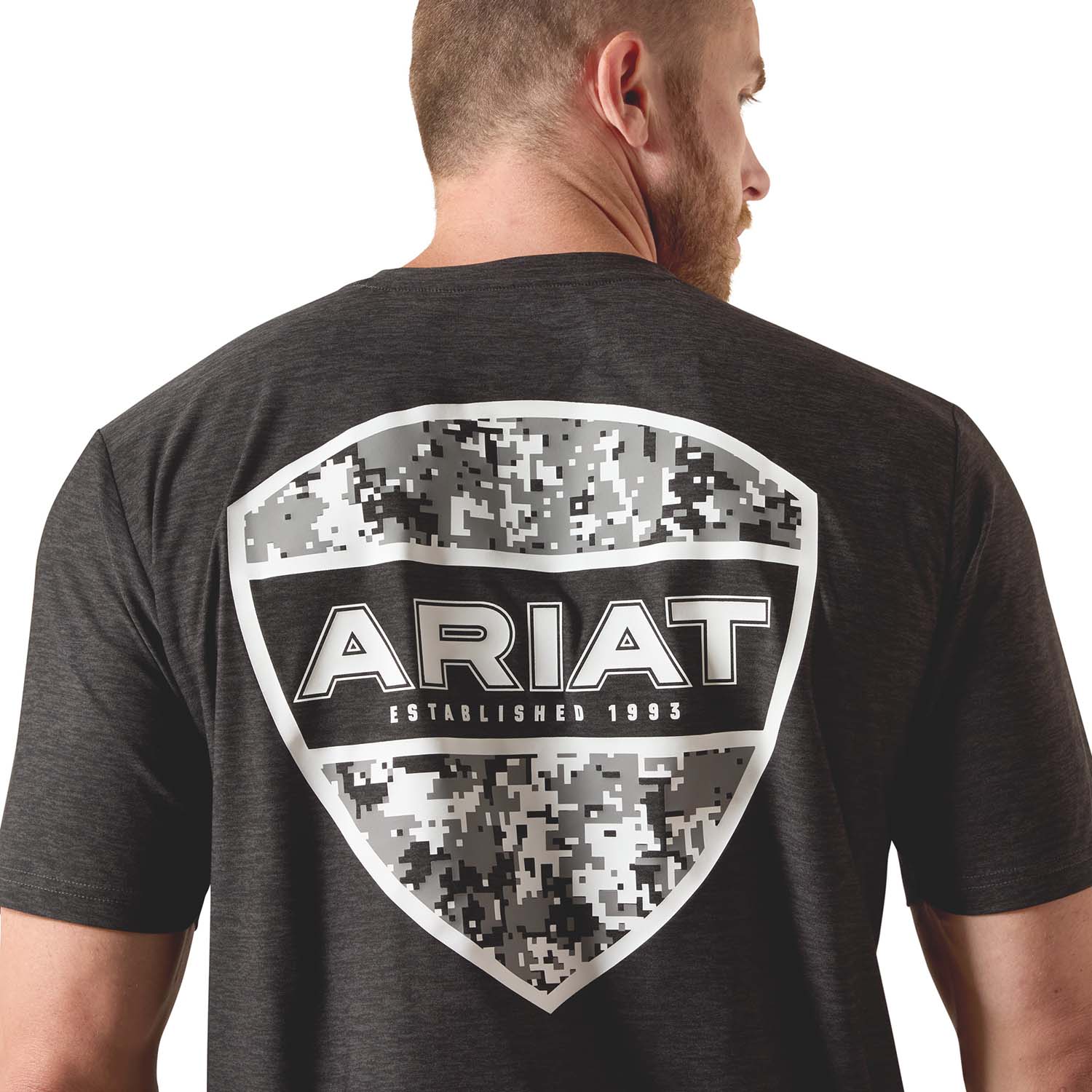 Ariat Mens Short Sleeve Shirt, Digi Shield Western Athletic Tee