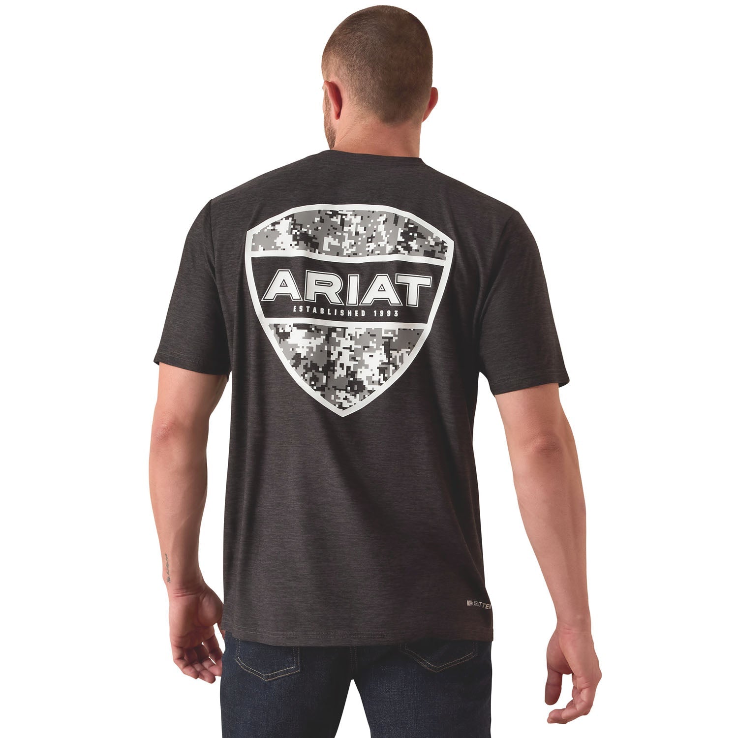 Ariat Mens Short Sleeve Shirt, Digi Shield Western Athletic Tee