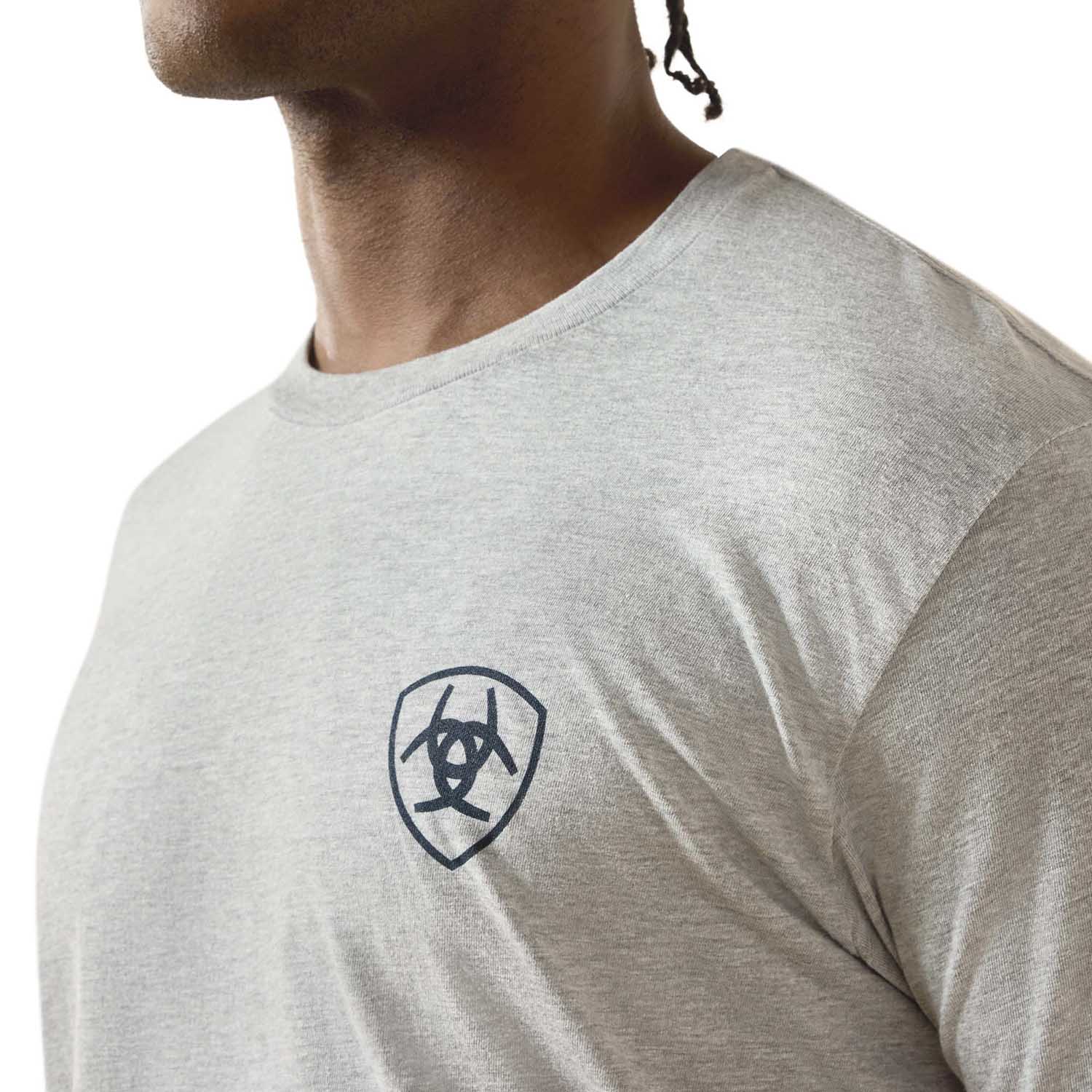 Ariat Mens Short Sleeve Shirt, Banner Badge Western Graphic Tee