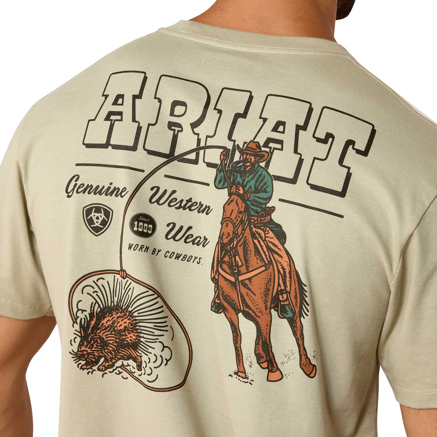 Ariat Mens Short Sleeve Shirt, Porcupine Posse Western Graphic Tee