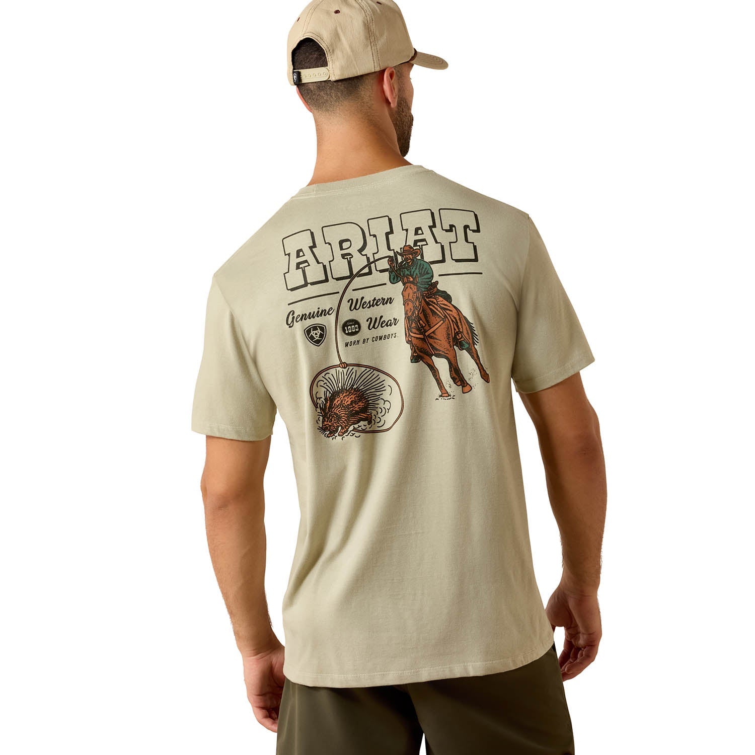 Ariat Mens Short Sleeve Shirt, Porcupine Posse Western Graphic Tee