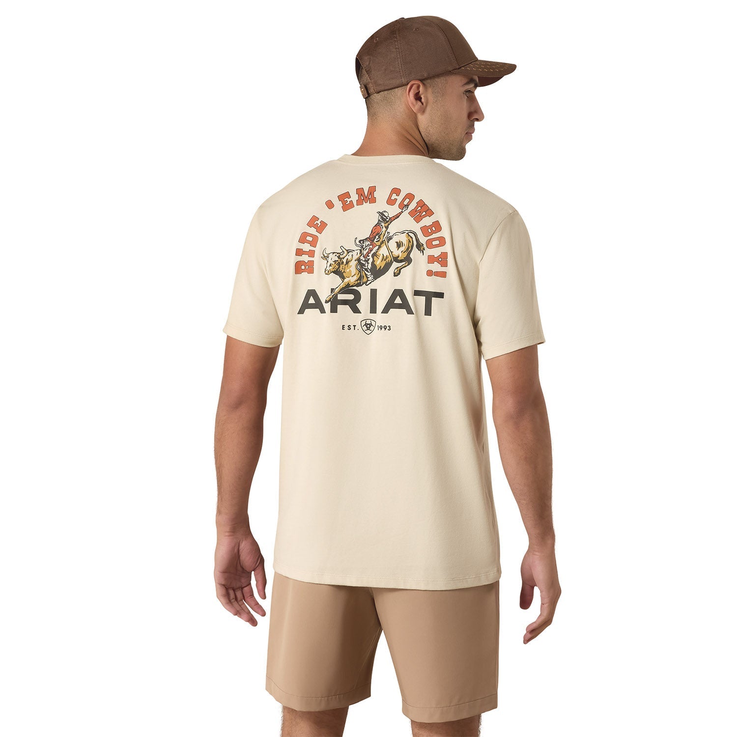 Ariat Mens Short Sleeve Shirt, Ride Em Cowboy Western Graphic Tee