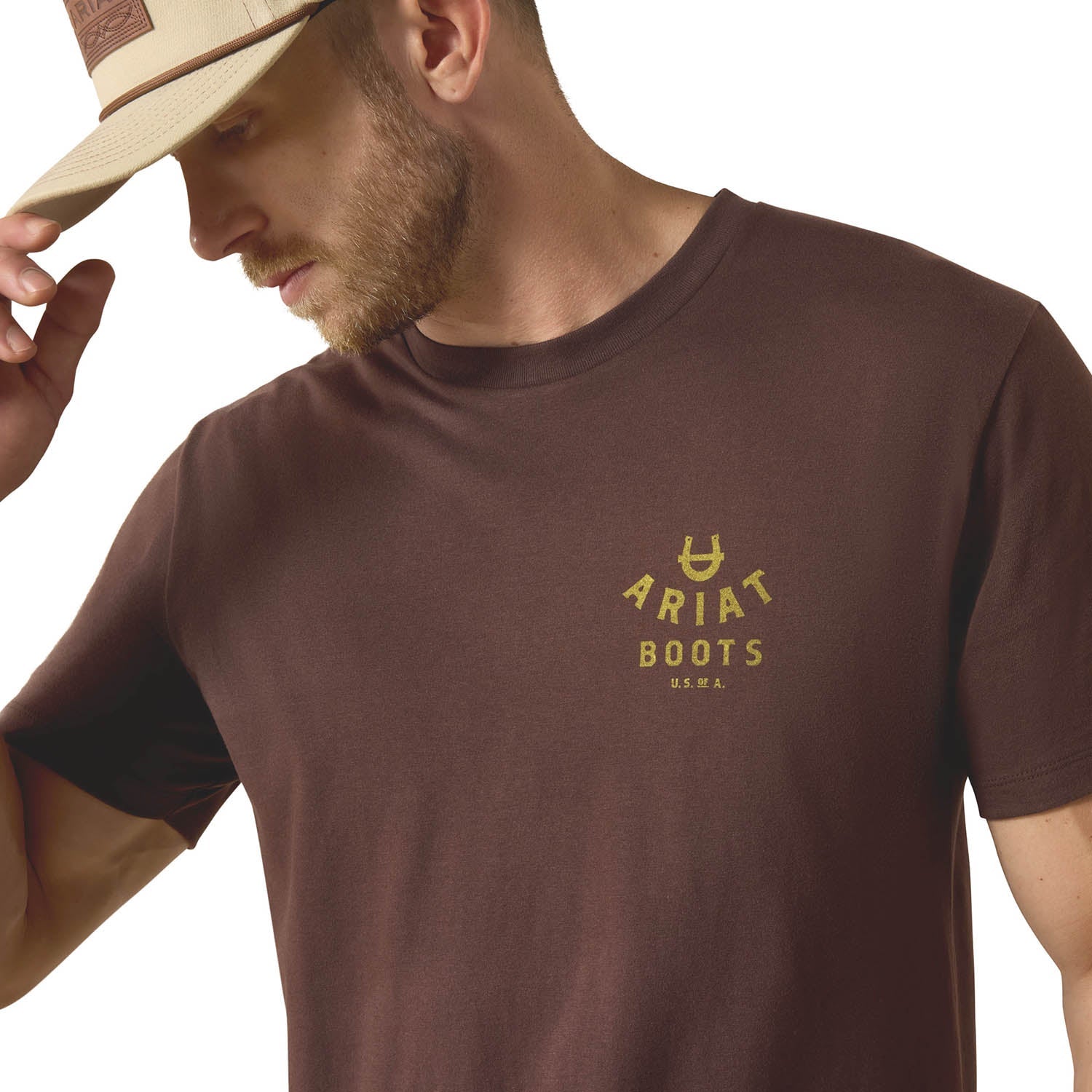 Ariat Mens Short Sleeve Shirt, Ropes & Boots Western Graphic Tee