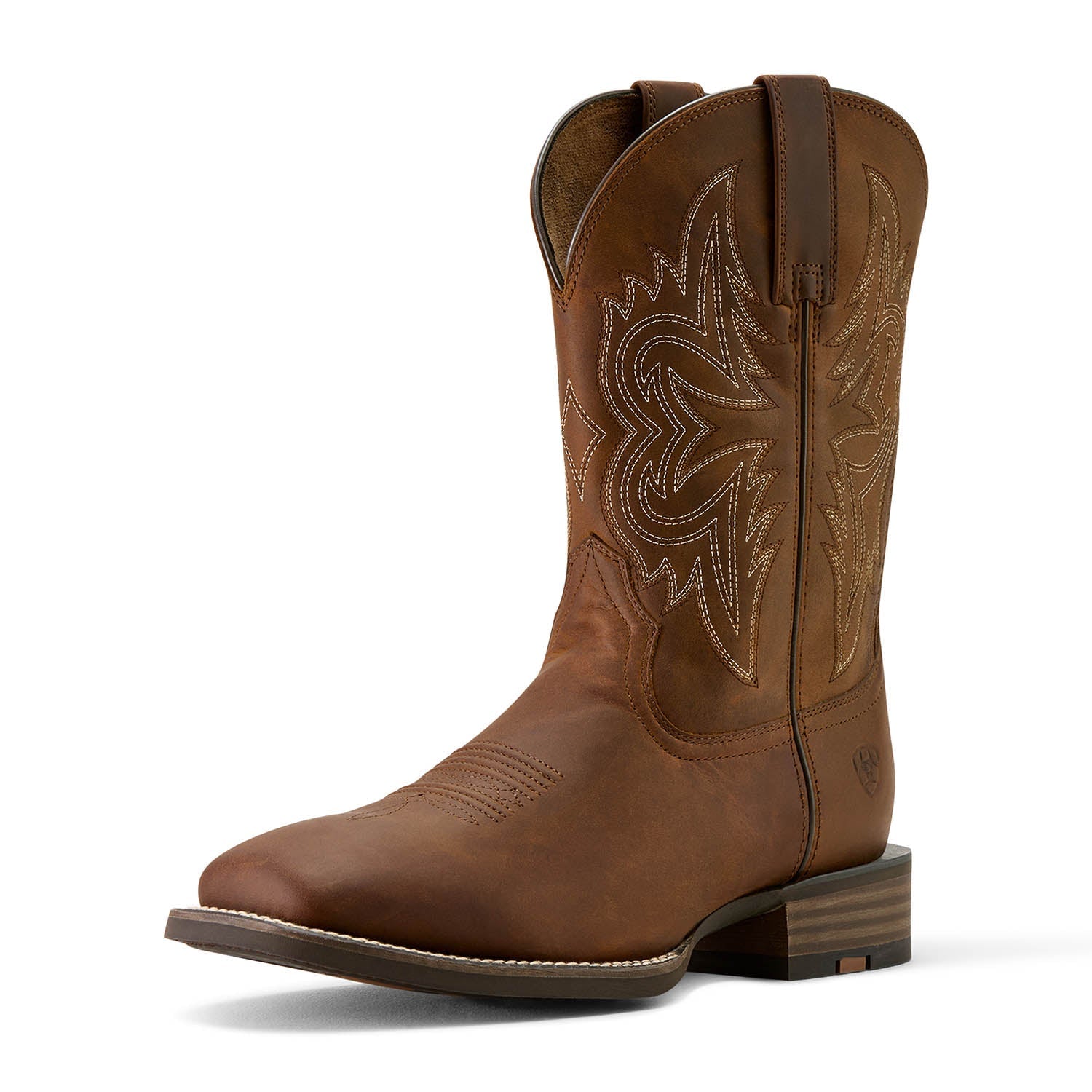 Ariat Mens Western Big Rig Wide Square Toe Cowboy Boot – Comfortable Durable Leather Work Boot