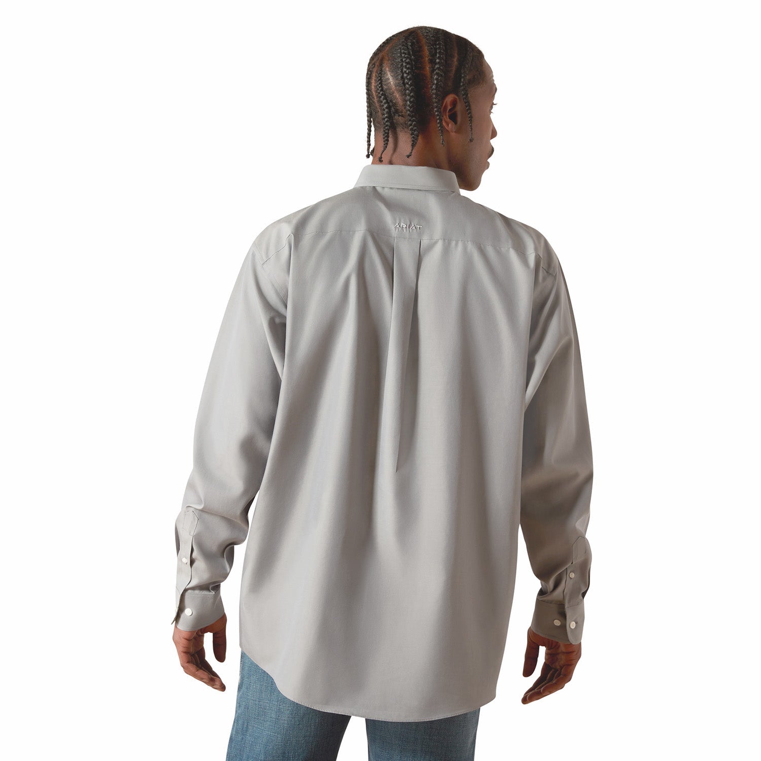 Ariat Mens Wrinkle Free Solid Classic Fit Long Sleeve Shirt