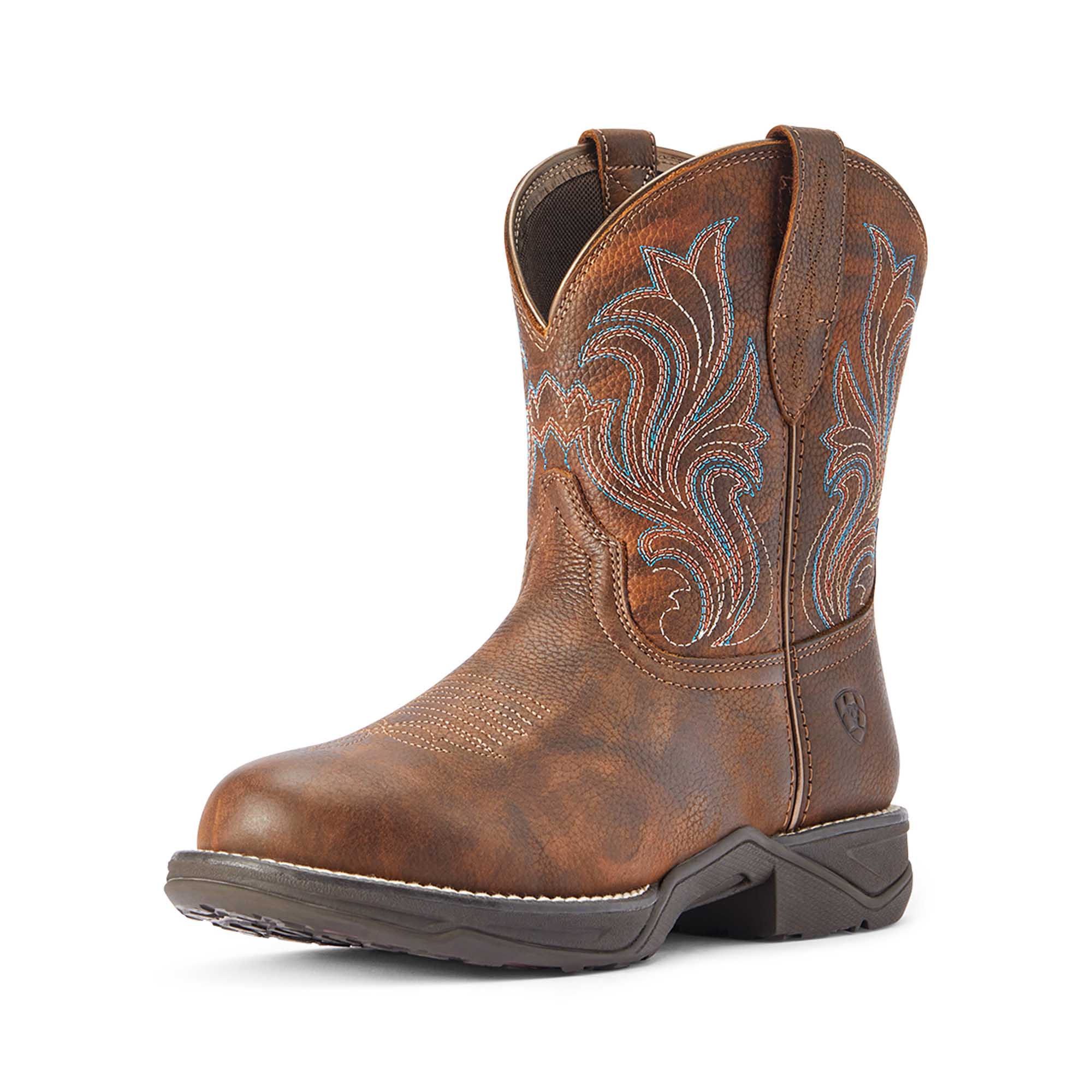 Ariat Women's Anthem Round Toe Shortie Boot, Copper Kettle