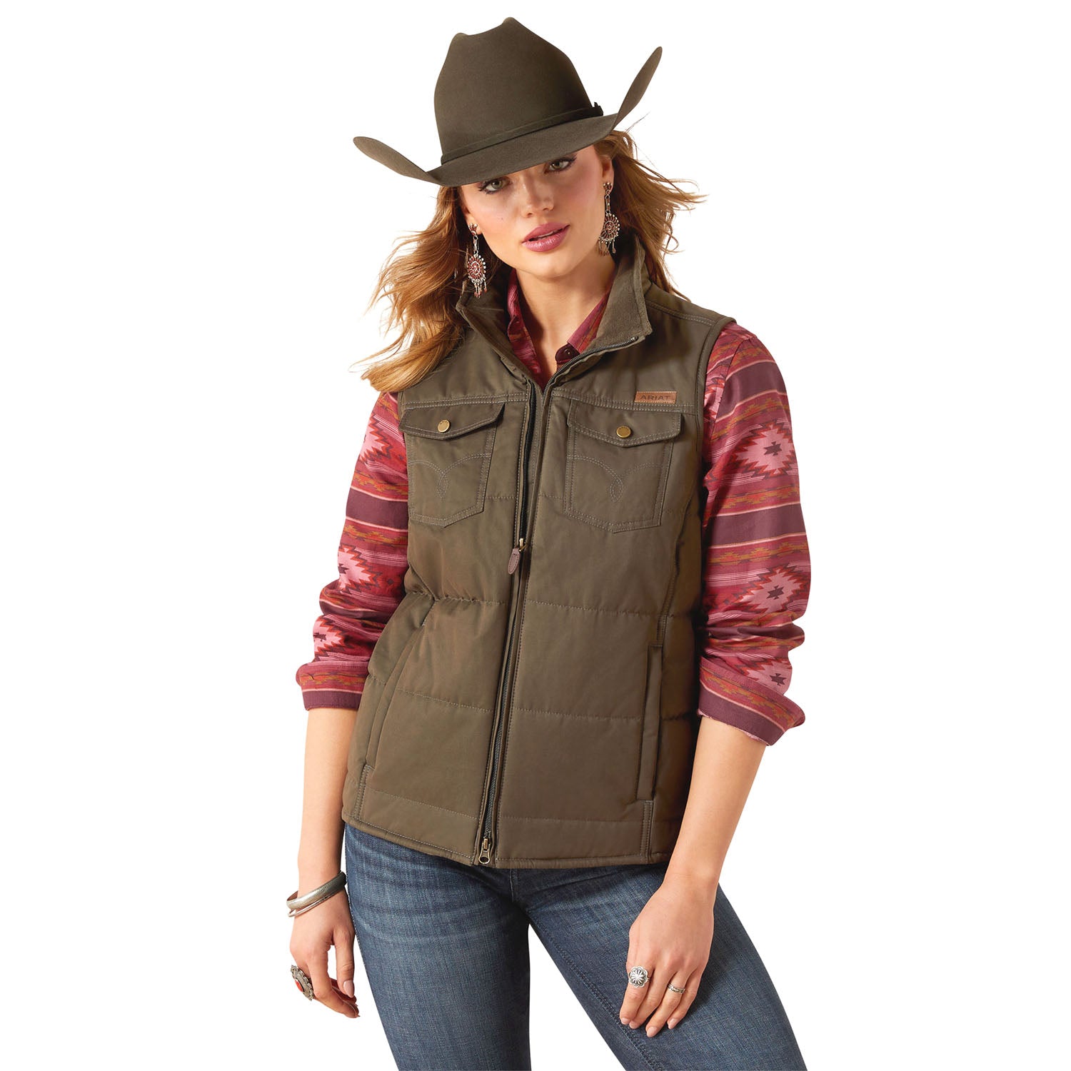 Ariat Womens Grizzly Quilted Vest – Lightweight Insulated Outdoor Vest